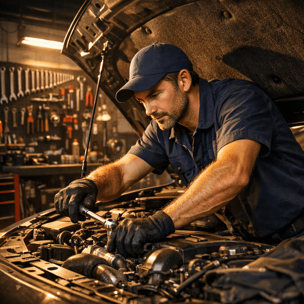 Intérieur de garage auto…